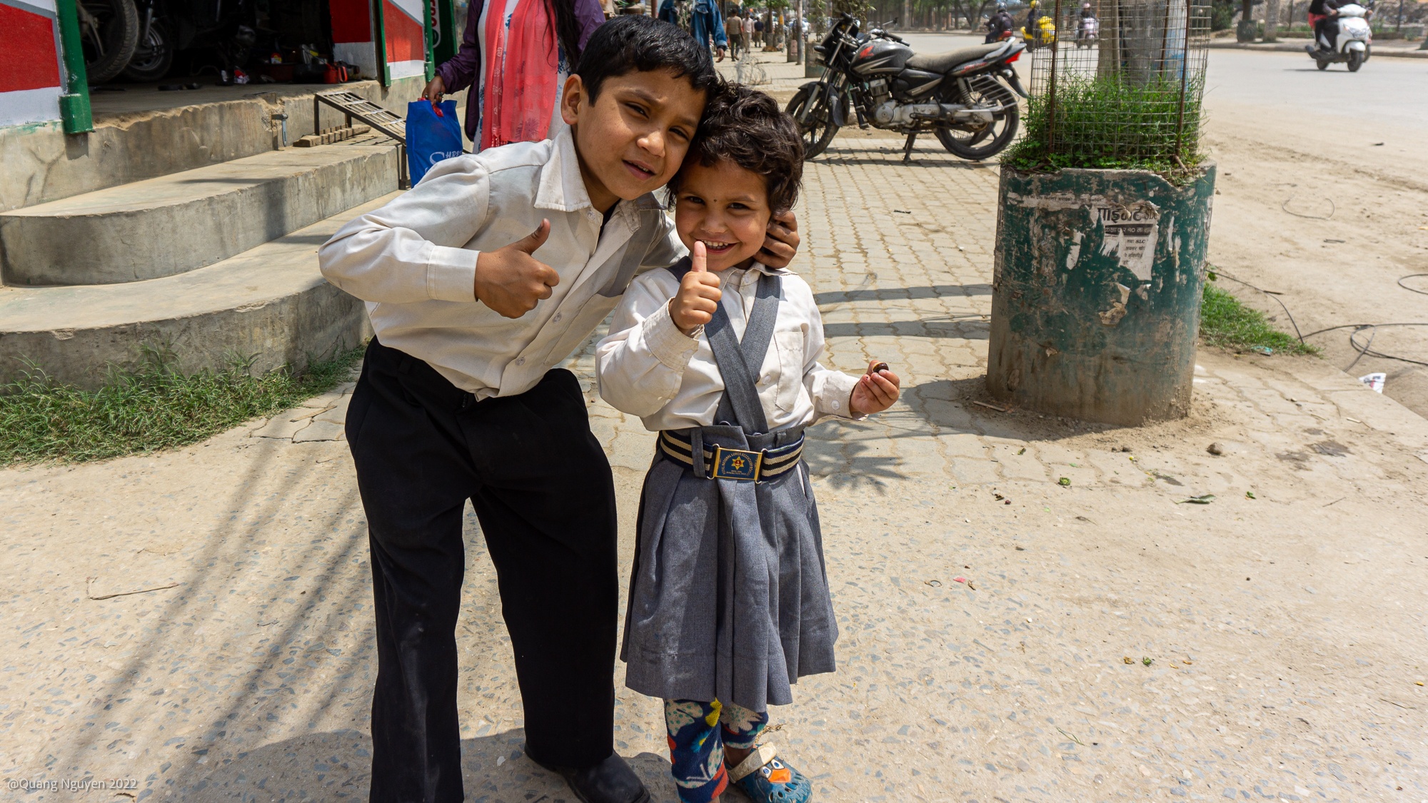 Kids in street Kathmandu